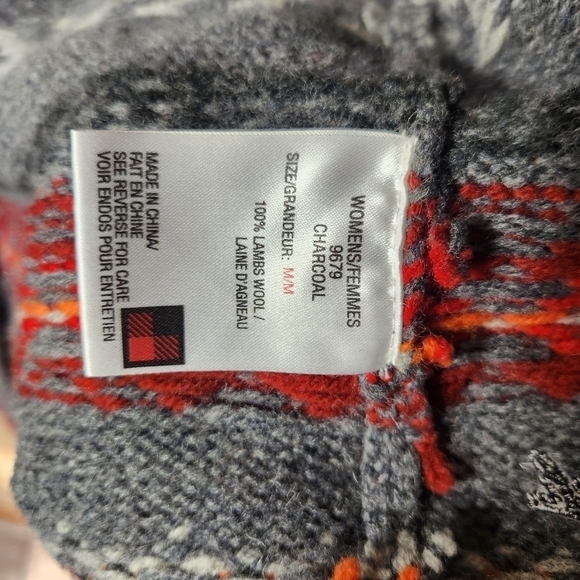 Woolrich Cumberland Charcoal Patterned 100% Lambswool Cardigan-Size M - Picture 5 of 10